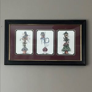 Charming Birdhouse Trio Framed Art